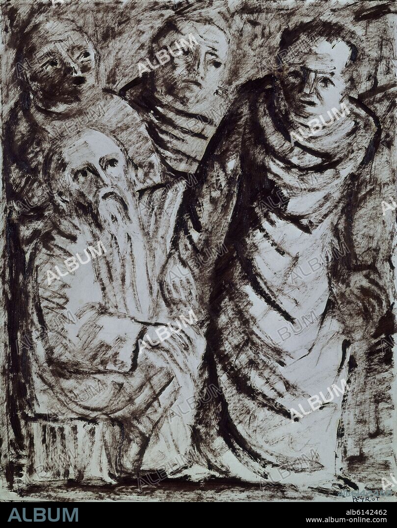 ARTURO PEYROT (1908-1993). DIBUJO-JESUS HACE REFERENCIA ENTREGA DE JUDAS.