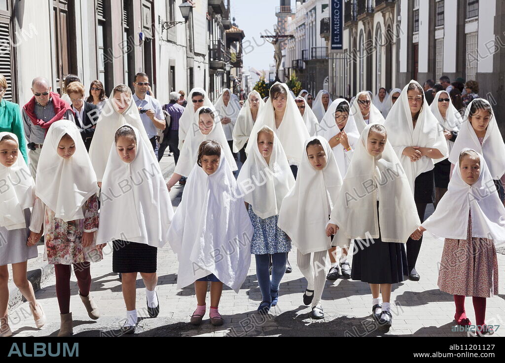 Easter procession Semana Santa, Vegueta old town, Las Palmas, Gran Canaria, Canary Islands, Spain, Europe.