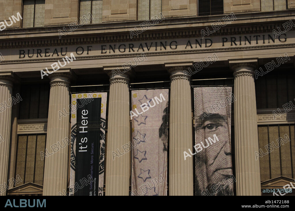 Bureau of Engraving and Printing (BEP). Government agency that mainly produces U.S. dollars. Exterior. Washington D.C. United States.