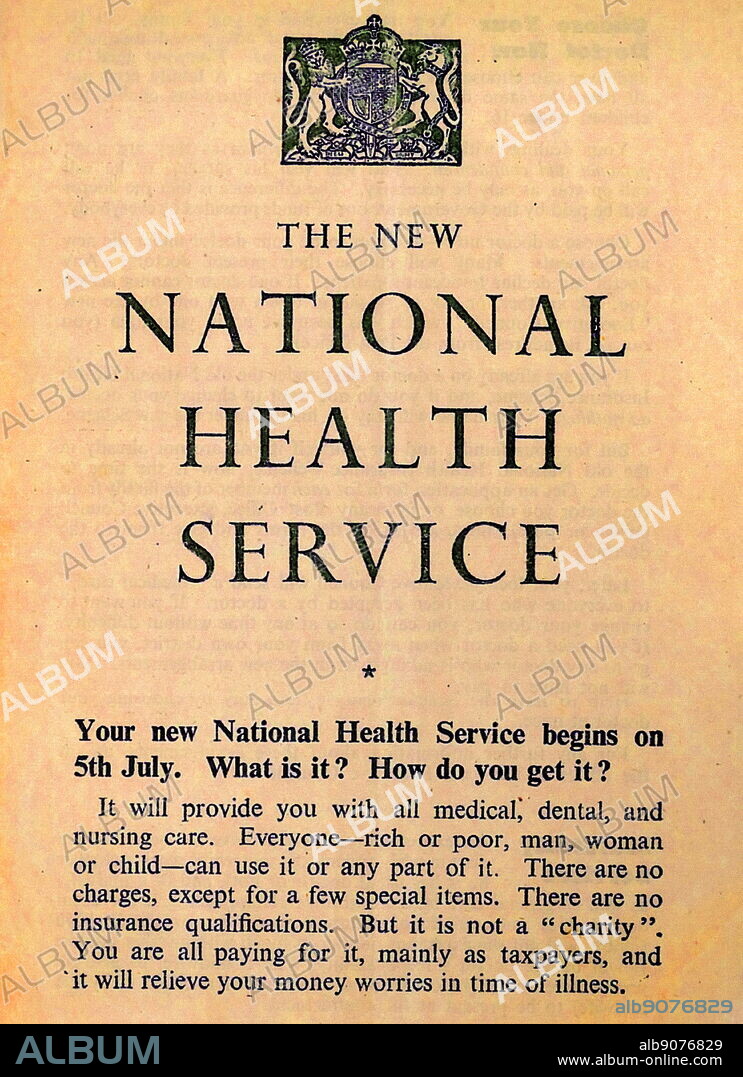 Leaflet issued to all British homes in 1948 outlining the new NHS Health Services. Aneurin Bevan as Health Minister, steered the establishment of the NHS, on 5 July 1948. The National Health Service (NHS) is the public health service in the United Kingdom.