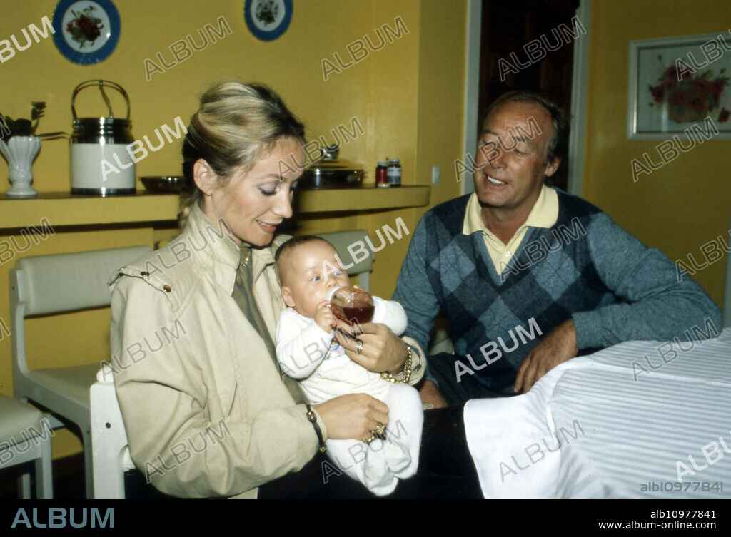 Bea von Auersperg with her husband Alfred Alfi and daughter Cecilie at Marbella, Spain 1983.