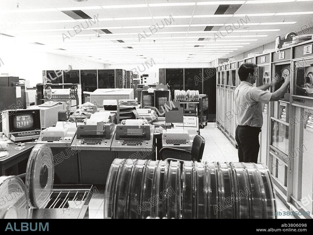 Lawrence Livermore National Laboratory computer scientists responded to the availability of the CDC 6600 and CDC 7600 with a long, fertile period of custom software development. The Livermore Time Sharing System (LTSS) enabled hundreds of users to run application codes simultaneously and tune them interactively. Large libraries of Fortran subroutines evolved, optimized for the Laboratory's mathematical and graphical needs. The local job-control language, online documentation system, and file-storage service set the standards in their fields, as did the whimsically named Octopus network that efficiently connected hundreds of remote terminals and printers to the central, shared computers. No photographer credited, circa 1970s.