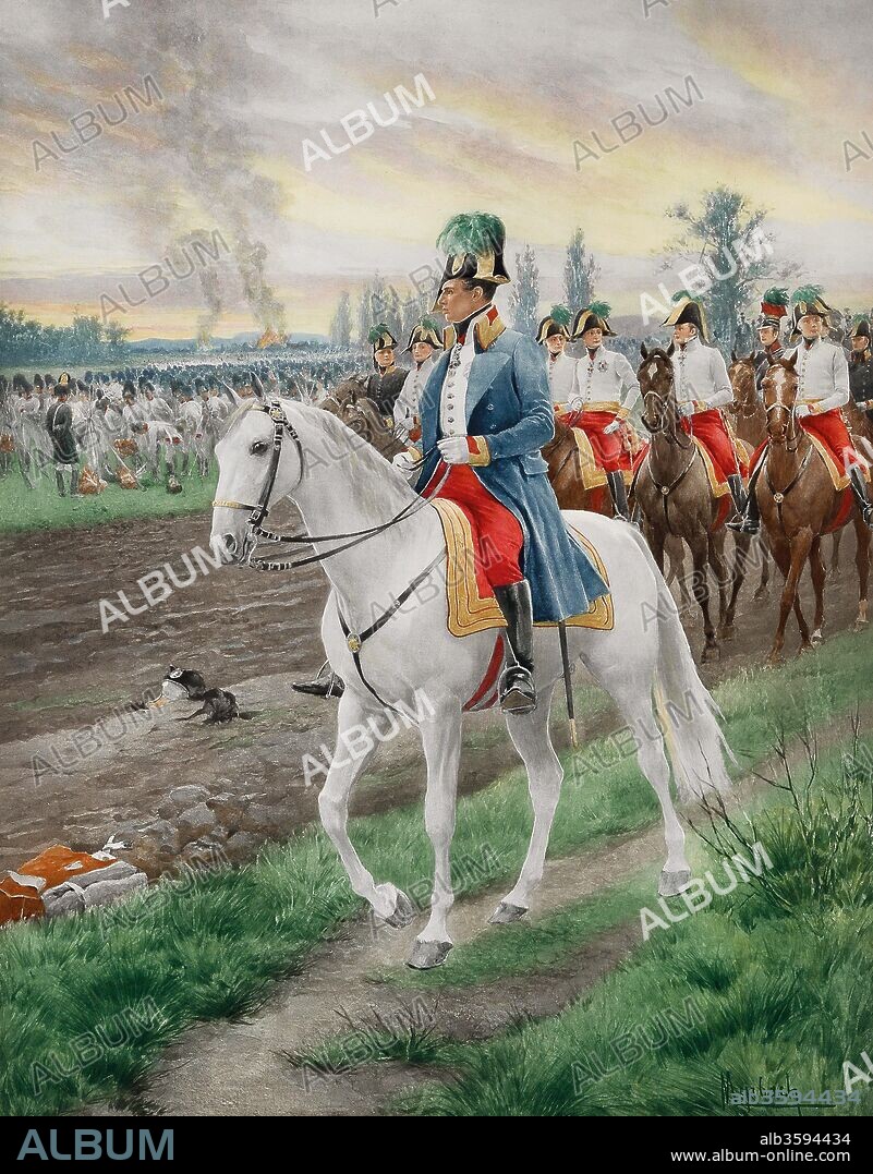 FELICIAN VON MYRBACH-RHEINFELD. Archduke Charles of Austria (1771-1847), Duke of Teschen, with his staff.