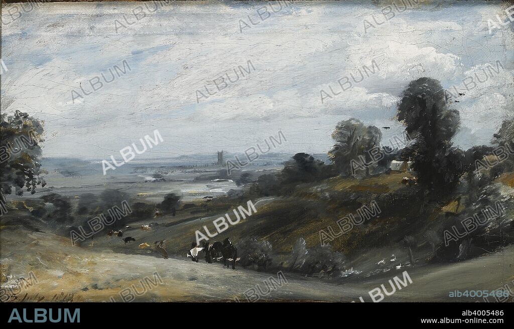 The Vale of Dedham from Langham, 1812. Dimensions: height x width x depth: 19 x 32 cm.