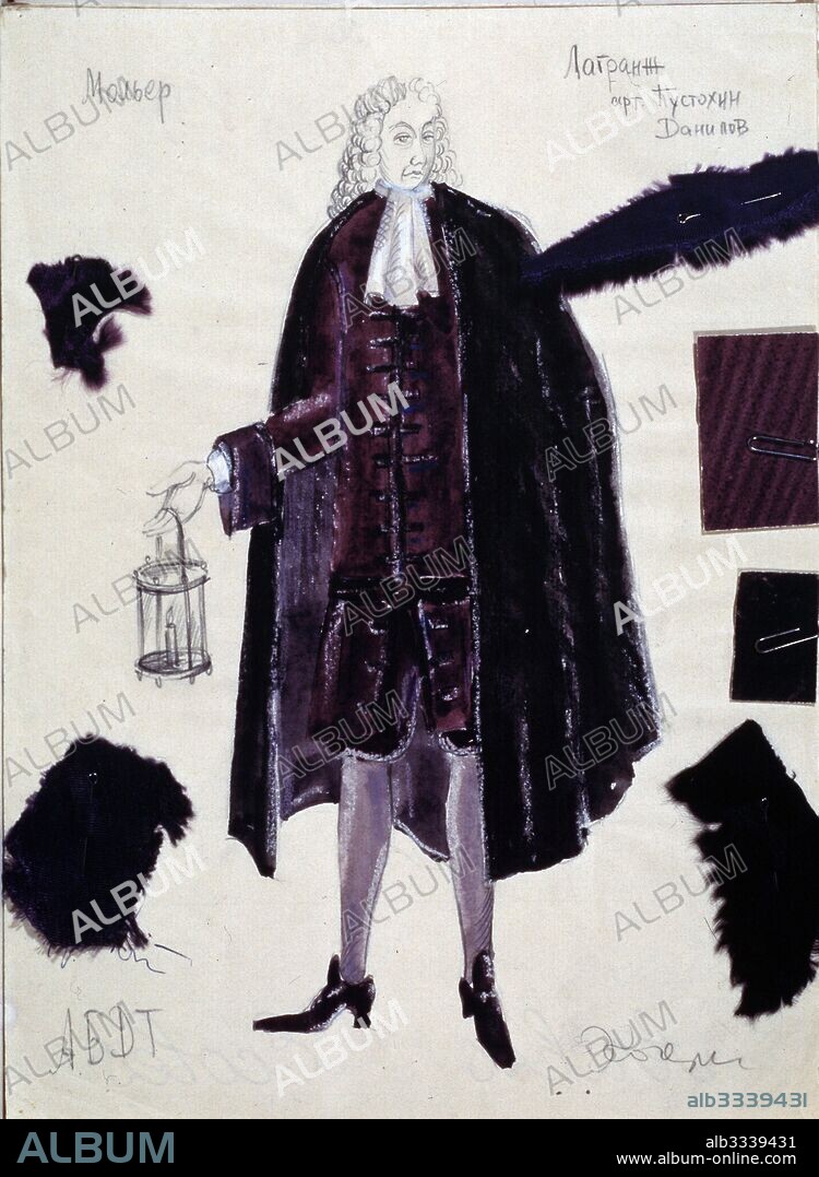 EDUARD STEPANOVICH KOCHERGIN. Costume design for the play Moliére by M. Bulgakov.