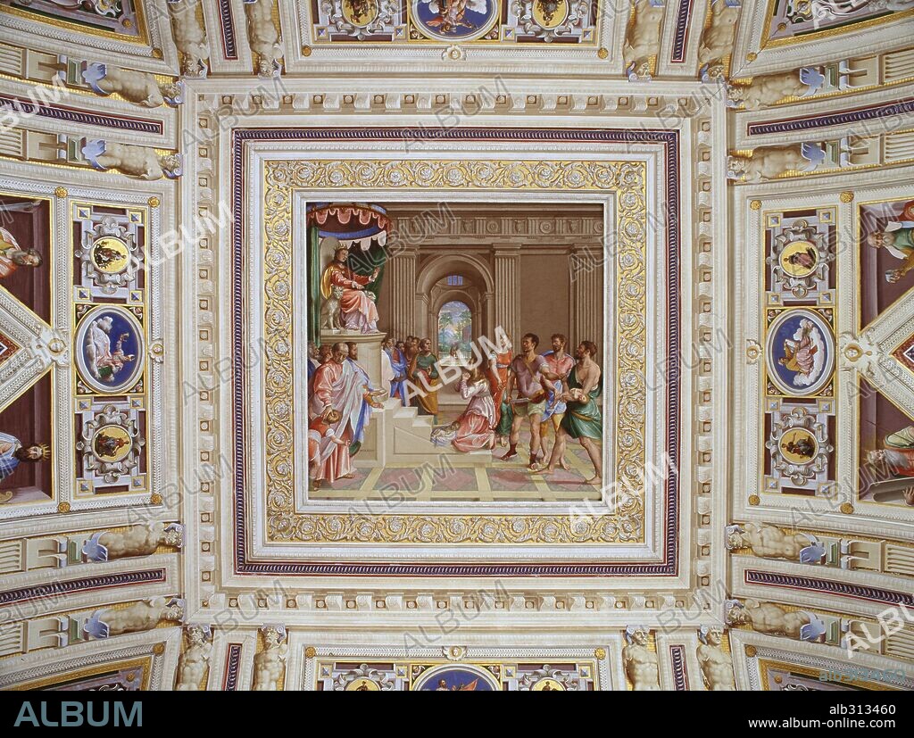 Sala Capitular. Techo de la Sala Capitular Baja. Monasterio de San Lorenzo de El Escorial, provincia de Madrid.