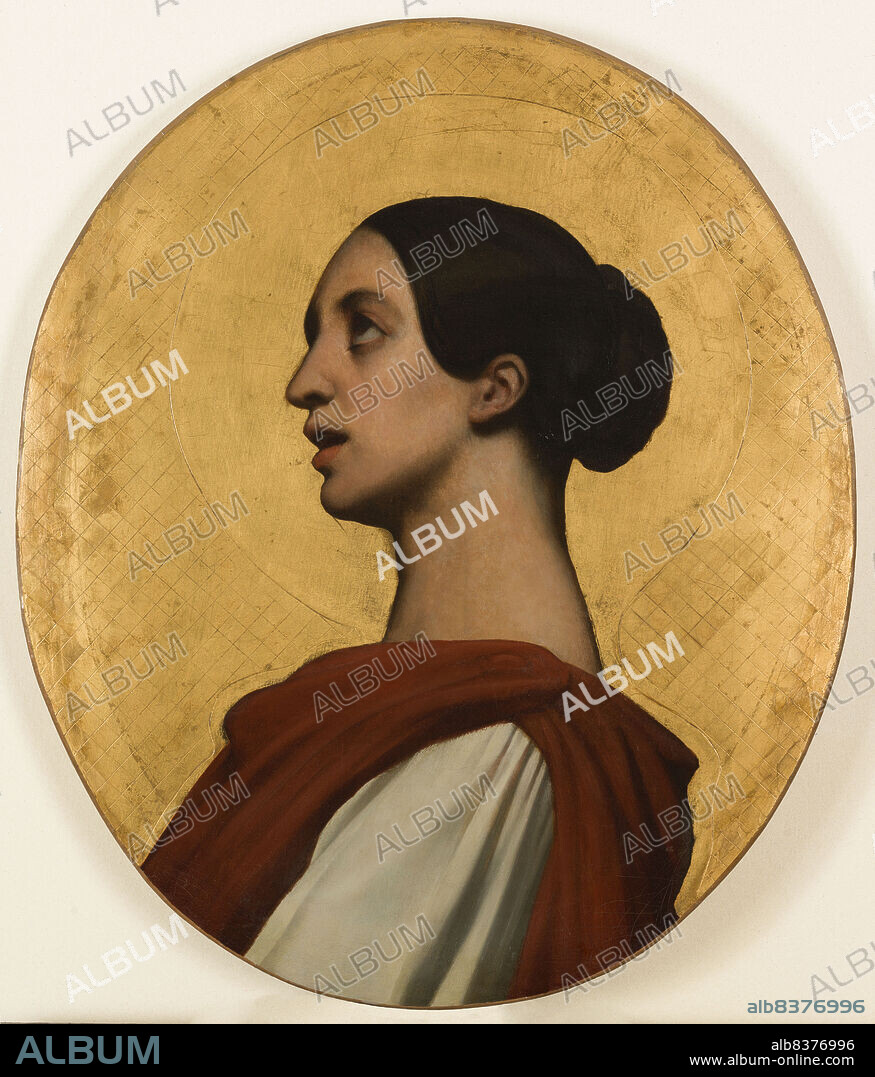 ARY SCHEFFER. Portrait of Pauline Viardot as Saint Cecilia, c1851.