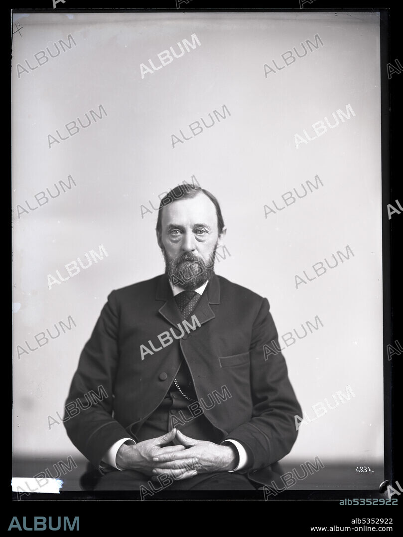 UNITED STATES NATIONAL MUSEUM PHOTOGRAPHIC LABORATORY. Portrait of Ferdinand Vandeveer Hayden (1829-1887), 1880s. Geologist, member of Warren expedition and Reynolds survey, surgeon with U.S. Army, surveyed Nebraska Territory.