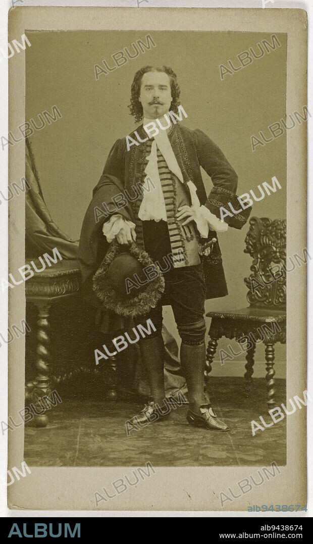 Portrait of Louis Mérante (1828-1887), dancer, choreographer and ballet master at the Opéra, Pougnet, Cyrus Anatole, Photographer, Before 1876, 2nd half of the 19th century, Graphic Arts, Photography, Albumen print, Dimensions of work: Height: 9 cm, Width: 5.7 cm.