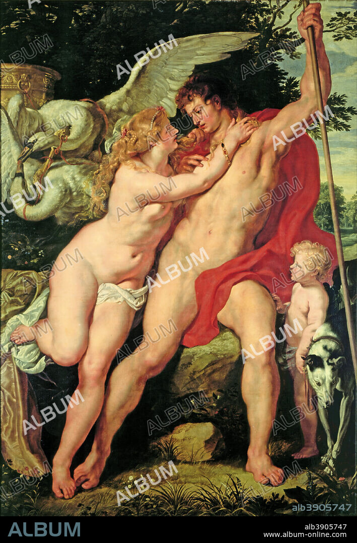 PETER PAUL RUBENS. Venus and Adonis. Date/Period: Ca. 1610. Painting. Oil on canvas. Height: 2,760 mm (108.66 in); Width: 1,830 mm (72.04 in).