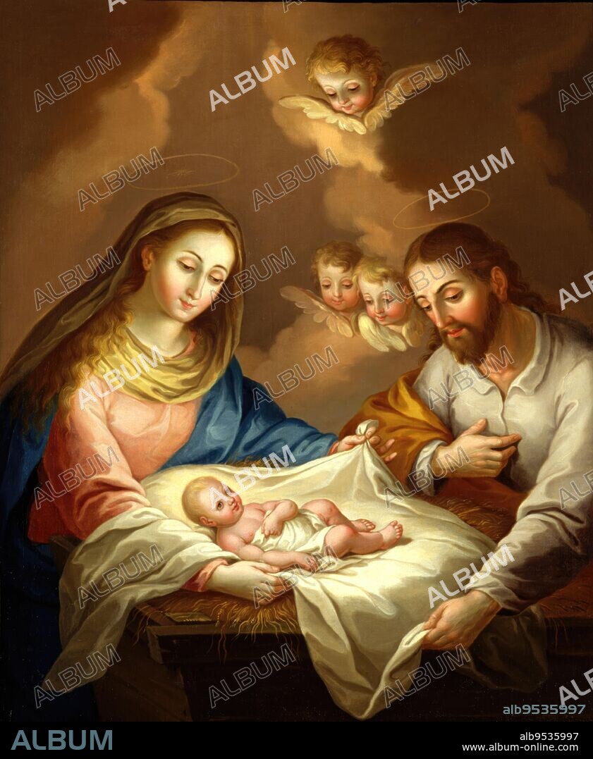 JOSE CAMPECHE Y JORDAN. La Natividad. oil on canvas. Date: ca. 1799.
