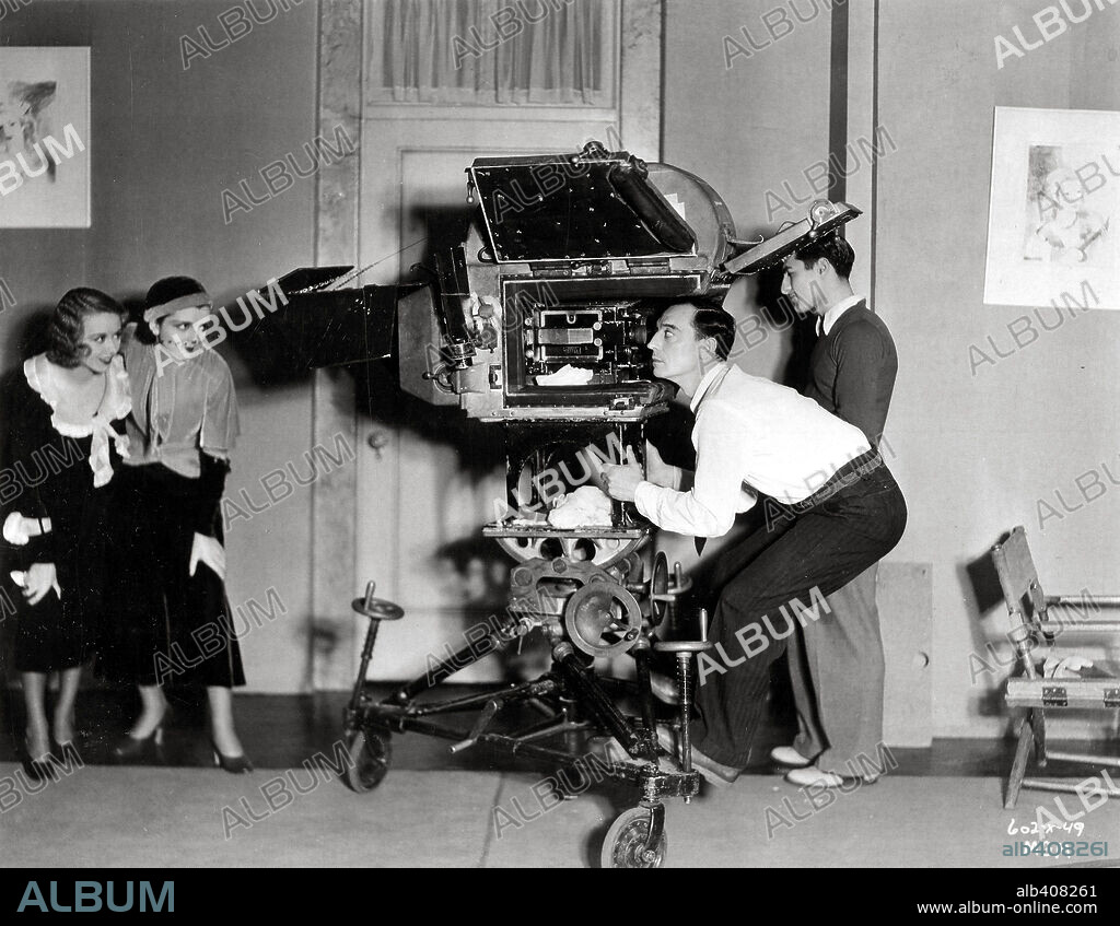 BUSTER KEATON, IRENE PURCELL and MONA MARIS in THE PASSIONATE PLUMBER, 1932, directed by EDWARD SEDGWICK. Copyright METRO GOLDWYN MAYER.