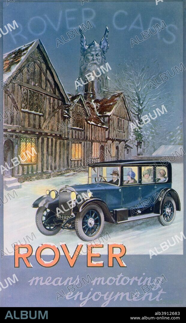 Advert for Rover Cars, 1927. A print from Illustrated London News, 22nd January 1927.