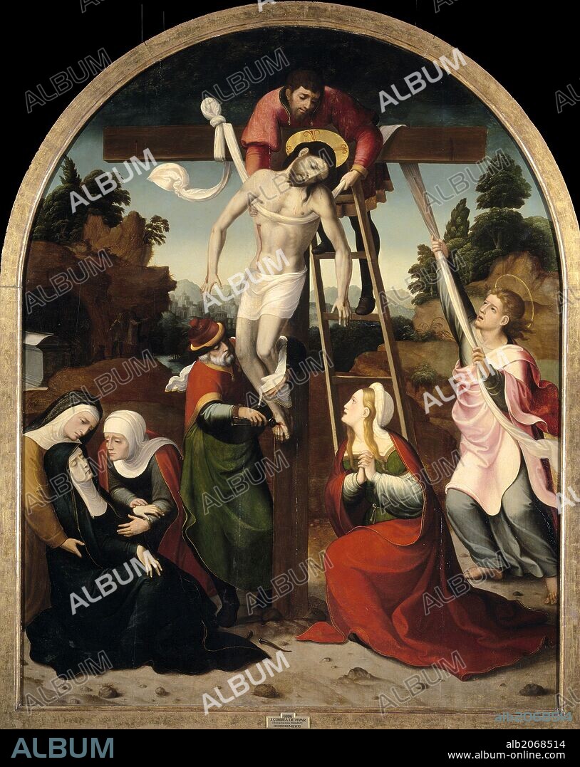 Juan Correa de Vivar / 'Descendimiento de la Cruz', Hacia 1545, Escuela Española, Óleo sobre Tabla, 225 cm x 178 cm, P06996.
