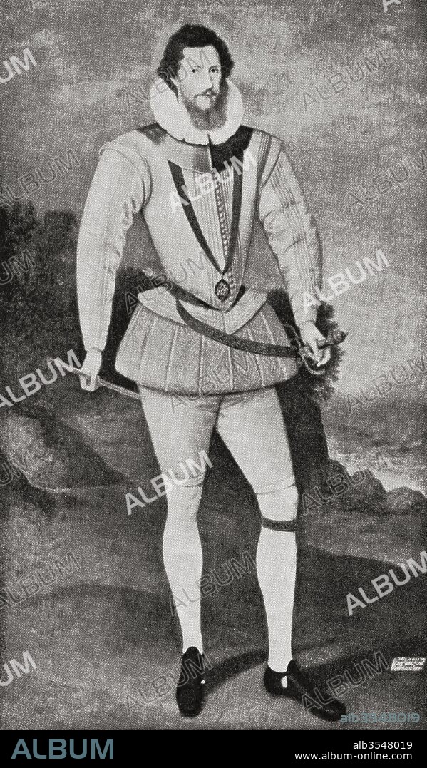 Robert Devereux, 2nd Earl of Essex, Viscount Hereford, Lord Ferrers, Lord Bourchier, 1567 to 1601. English soldier, courtier and royal favourite of Elizabeth I. From the book Elizabeth and Essex by Lytton Strachey published 1928.