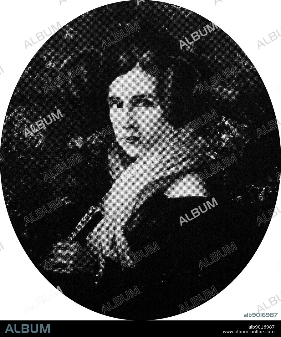 Portrait of Margherita Barezzi (1814-1840) the first wife of Giuseppe Verdi (1813-1901) an Italian opera composer. Dated 19th Century.