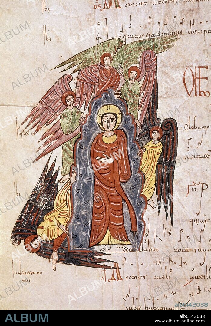 ANTIFONARIO DE LEON - MENUSCRITO MOZARABE - SIGLO XI - ASCENSION DEL SEÑOR.