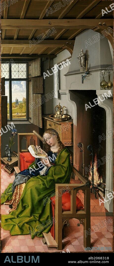 Robert Campin / 'Santa Bárbara', 1438, Escuela Flamenca, Óleo sobre Tabla, 101 cm x 47 cm, P01514.