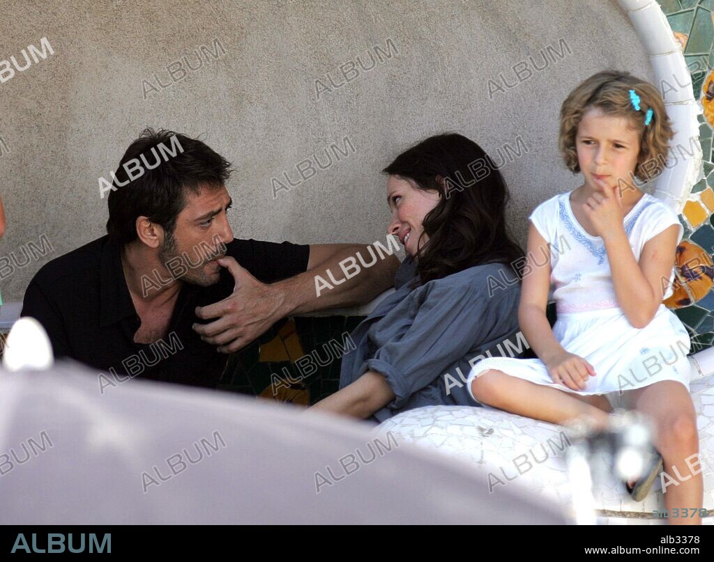 Rebeca Hall and Javier Bardem on the set of 'Vicky Cristina Barcelona'.