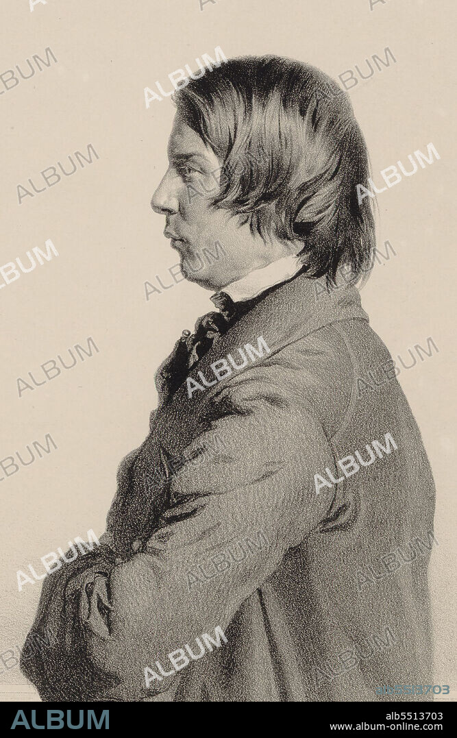 EDUARD KAISER. Portrait of the Composer Robert Schumann (1810-1856).