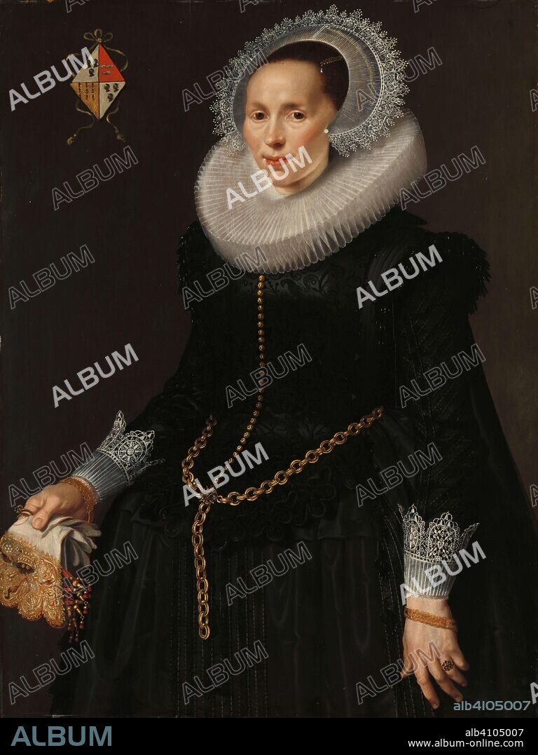 NICOLAES ELIASZ. PICKENOY. Portrait of Johanna Le Maire, Wife of Pieter van Son. Dating: c. 1622 - c. 1629. Measurements: support: h 105.2 cm × w 77.7 cm; d 8.5 cm.