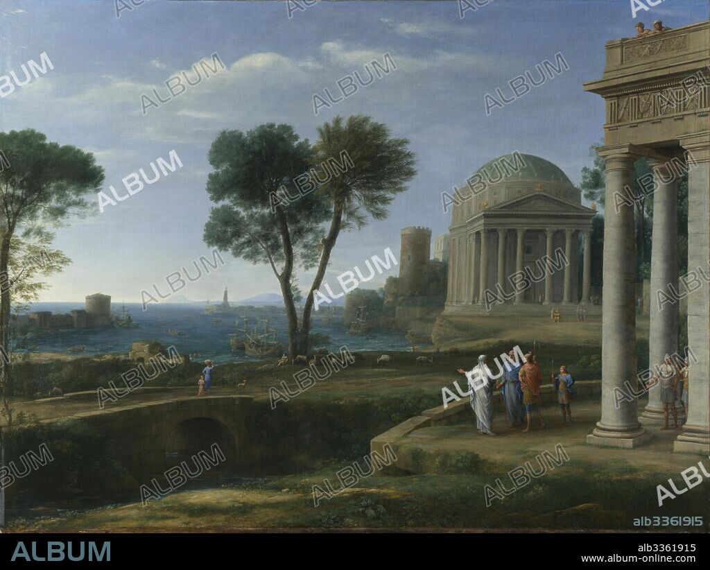 CLAUDE LORRAIN. Landscape with Aeneas at Delos.