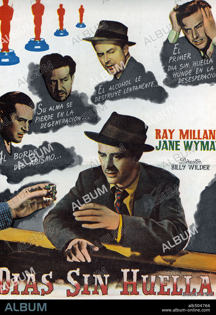 RAY MILLAND in THE LOST WEEKEND, 1945, directed by BILLY WILDER. Copyright PARAMOUNT PICTURES.