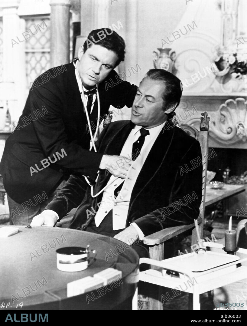 CLIFF ROBERTSON and REX HARRISON in THE HONEYPOT, 1967 (THE HONEY POT), directed by JOSEPH L. MANKIEWICZ. Copyright UNITED ARTISTS.