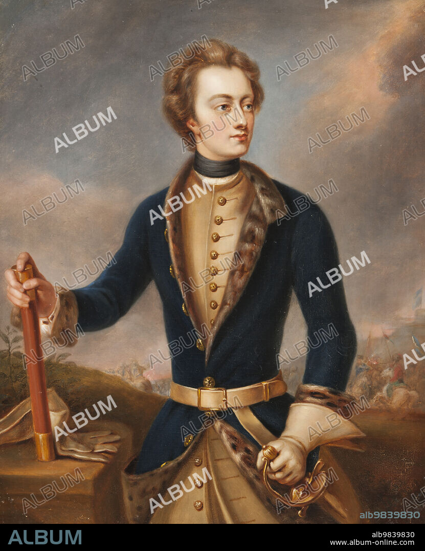 MICHAEL DAHL und WILHELM WOHLFAHRT. Karl XII, 1682-1718, King of Sweden, 1851.