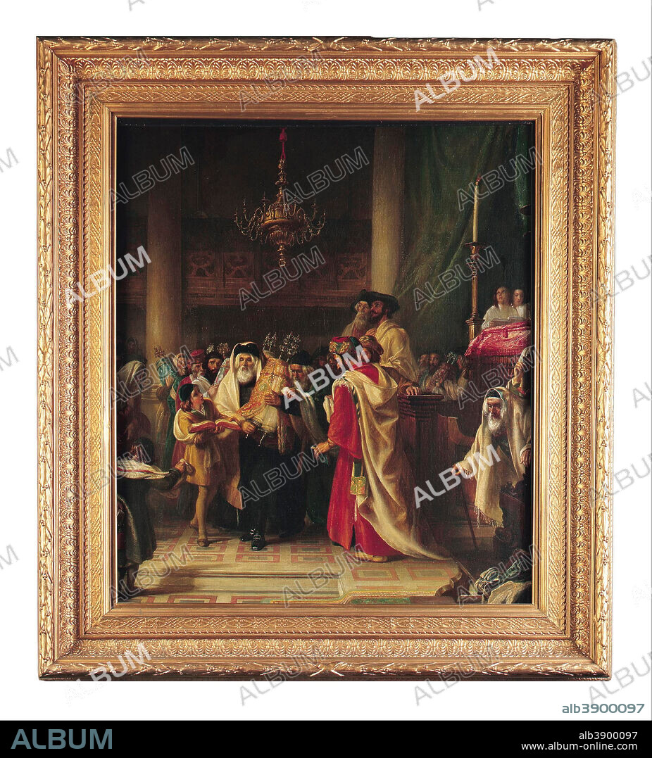 HART, SOLOMON ALEXANDER, R A. Procession of the Law. Date/Period: 1845. Oil painting. Height: 1,067 mm (42 in); Width: 940 mm (37 in).