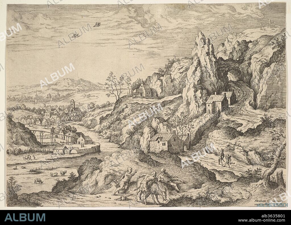 Abraham and Isaac on the way to Sacrifice. Artist: Hieronymus Cock (Netherlandish, Antwerp ca. 1510-1570 Antwerp); Possibly after Matthijs Cock (Netherlandish, ca. 1509/10-1540/48 Antwerp). Dimensions: Sheet: 12 1/8 x 8 7/8 in. (30.8 x 22.5 cm). Date: 1558.