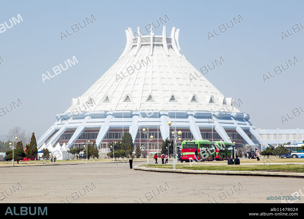 Indoor Sports Stadium, Pyongyang, Democratic People's Republic of Korea (DPRK), North Korea, Asia.