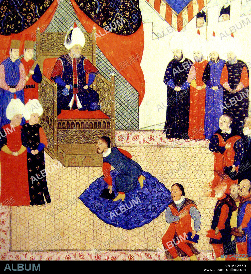 John Sigismund of Hungary meeting Suleiman the Magnificent in 1556.John Sigismund (1540 - 1571) became King of Transylvania. John was frail and artistic, an accomplished linguist and a superior monarch. Above all, he was deeply interested in religion, an.
