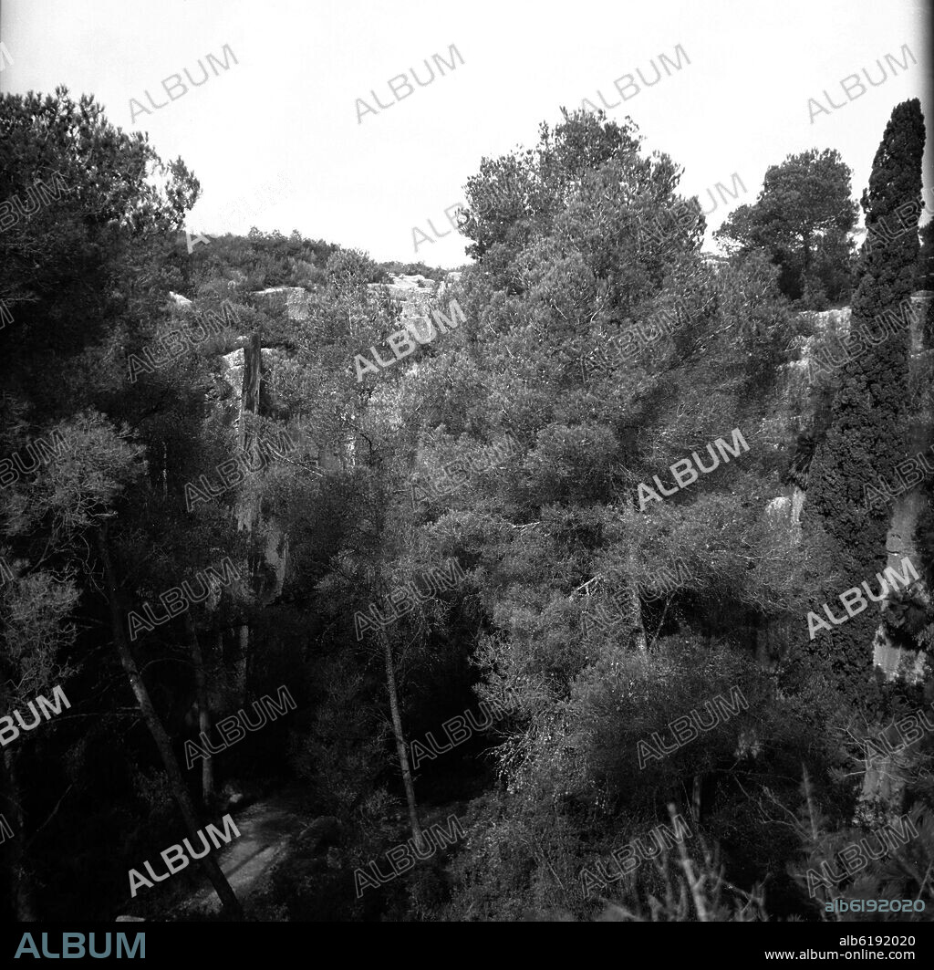 CANTERA ROMANA DEL MEDOL - FOTOGRAFIA EN BLANCO Y NEGRO - AÑOS 50.