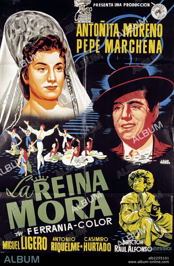 MORENO , ANTOÑITA. CANTANTE ESPAÑOLA. PUBLA DEL RIO 1925 -. " LA REINA MORA ". DIRECTOR , RAUL ALFONSO. JUNTO A PEPE MARCHENA.
