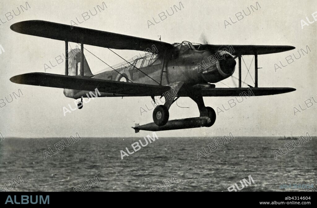 'The Fairey Albacore', 1941. British single-engine torpedo bomber built by Fairey Aviation, used during the Second World War. From "The Royal Air Force in Pictures", 2nd edition, by World War I flying ace Major Oliver Stewart. [Country Life Ltd, London, 1941].