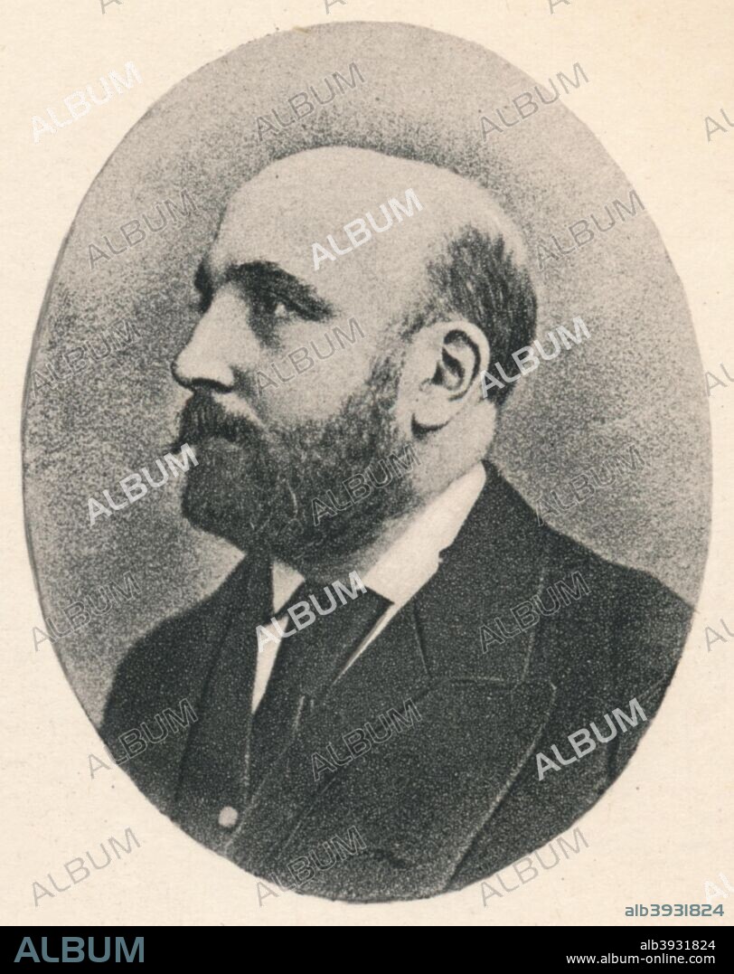 'Sir A. C. Mackenzie.', 1895. Alexander Campbell Mackenzie (1847-1935), Scottish composer and conductor. From The Musical Educator, Volume III by John Greig, M.A., Mus. Doc. [T. C. & E. C. Jack, Edinburgh, 1895.].