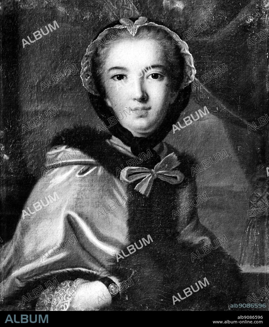Louise-Henriette de Bourbon-Conti , Duchess of Chartres . Painting by Jean-Marc Nattier 1757.