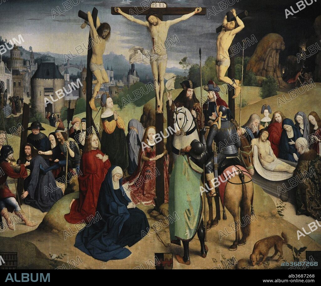 Maestro de la Leyenda de Santa Úrsula y taller (activo en Colonia, hacia 1480/1490-hacia 1510/1515). Crucifixión de Cristo (Monte Calvario), hacia 1480. Museo Wallraf-Richartz. Colonia. Alemania.