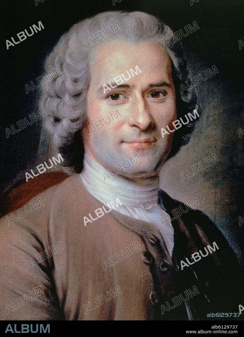 MAURICE DE LA TOUR QUENTIN (1704-1788). Jean-Jacques Rousseau (1712-1778). Philosopher, political theoretician, musician, botanist. Pastel. French school. Geneva, Art and History Museum.