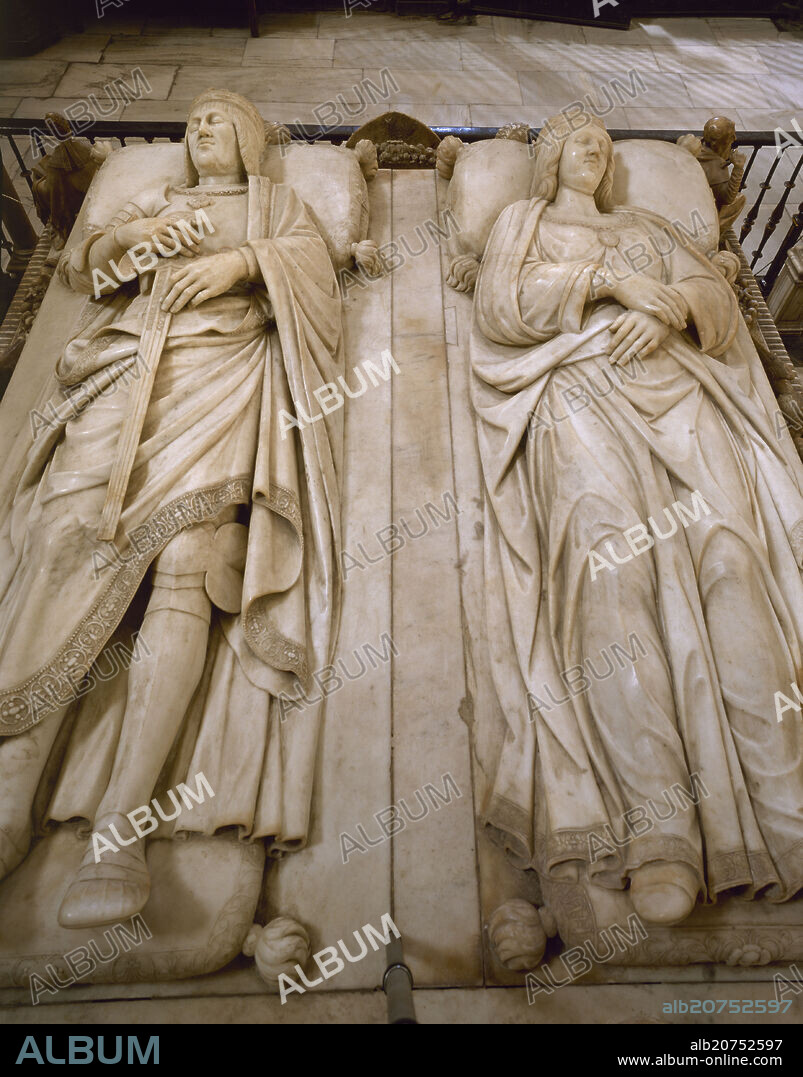 DOMENICO FANCELLI. SEPULCRO DE LOS REYES CATOLICOS - ESTATUAS YACENTES - 1517 - ESCULTURA FUNERARIA RENACENTISTA.