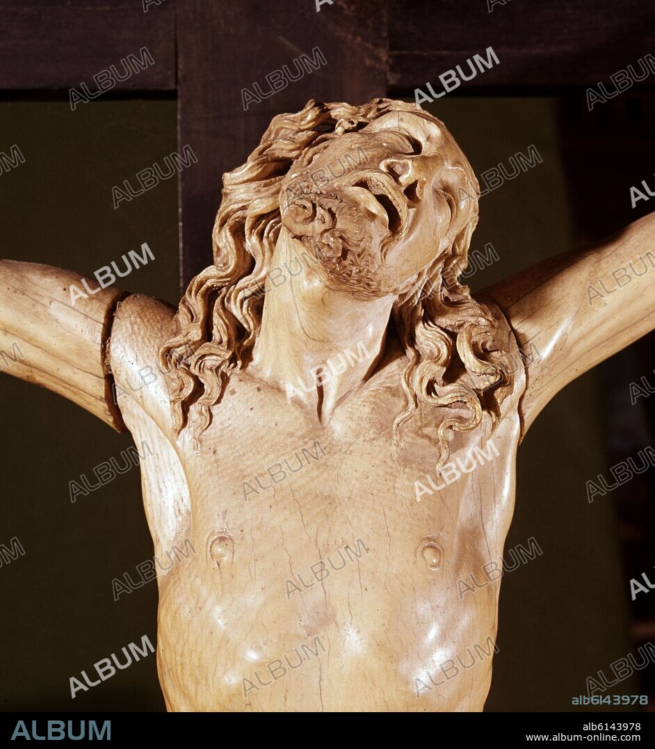 DETALLE DE UN CRUCIFIJO EN MARFIL - SIGLO XVII.