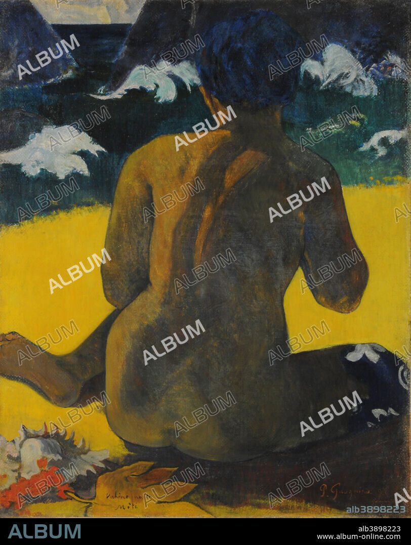 PAUL GAUGUIN. Vahine no te miti / Woman at the beach. Date/Period: 1892. Painting. Oil on canvas. Height: 920 mm (36.22 in); Width: 740 mm (29.13 in).