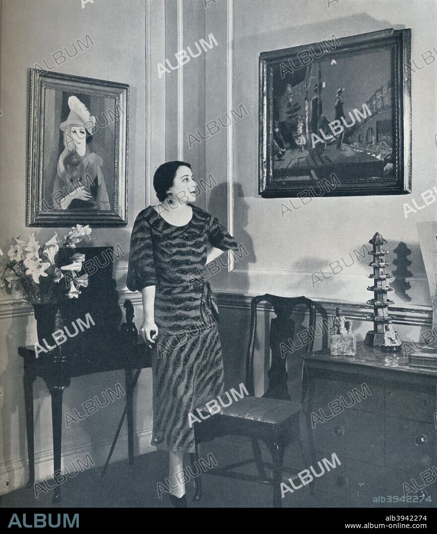 'A corner in the house of Lady Jowitt', 1934. Lady Jowitt (c1888-1970) was married to William Allen Jowitt, 1st Earl Jowitt (1885?1957), British Labour politician, lawyer, and Lord High Chancellor of Great Britain. From The Studio Volume 108. [The Offices of the Studio, London, 1934].