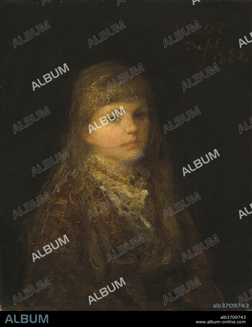 GEORGE FULLER. Violet. Dated: 1882. Dimensions: overall: 68.5 x 55.8 cm (26 15/16 x 21 15/16 in.)  framed: 91.4 x 78.7 x 7.6 cm (36 x 31 x 3 in.). Medium: oil on canvas.