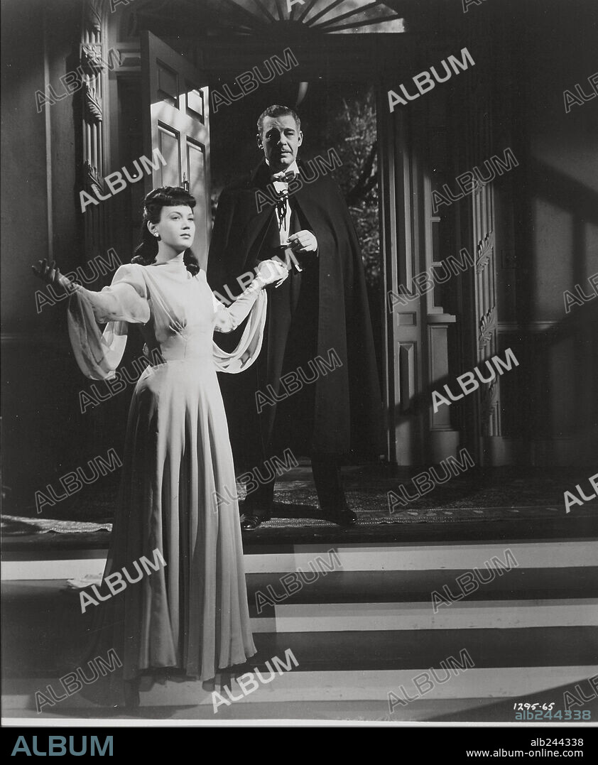 LON CHANEY JR. and LOUISE ALLBRITTON in SON OF DRACULA, 1943, directed by ROBERT SIODMAK. Copyright UNIVERSAL PICTURES.