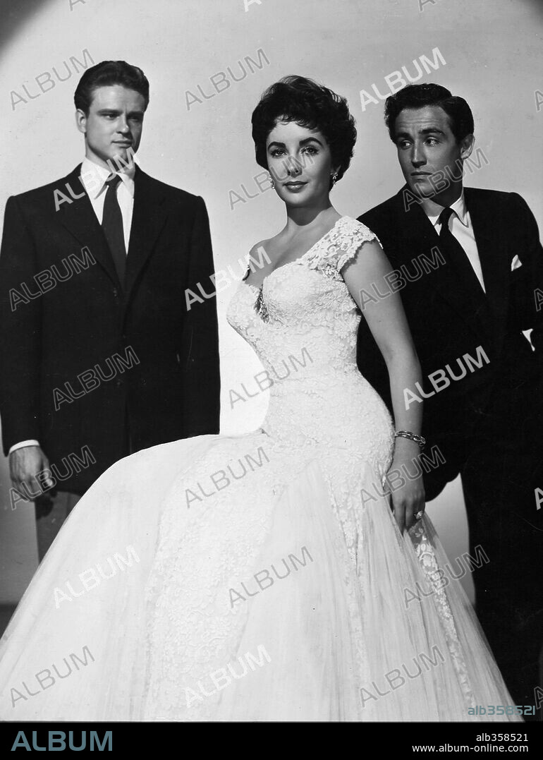 ELIZABETH TAYLOR, JOHN ERICSON y VITTORIO GASSMAN en RAPSODIA, 1954 (RHAPSODY), dirigida por CHARLES VIDOR. Copyright M.G.M.
