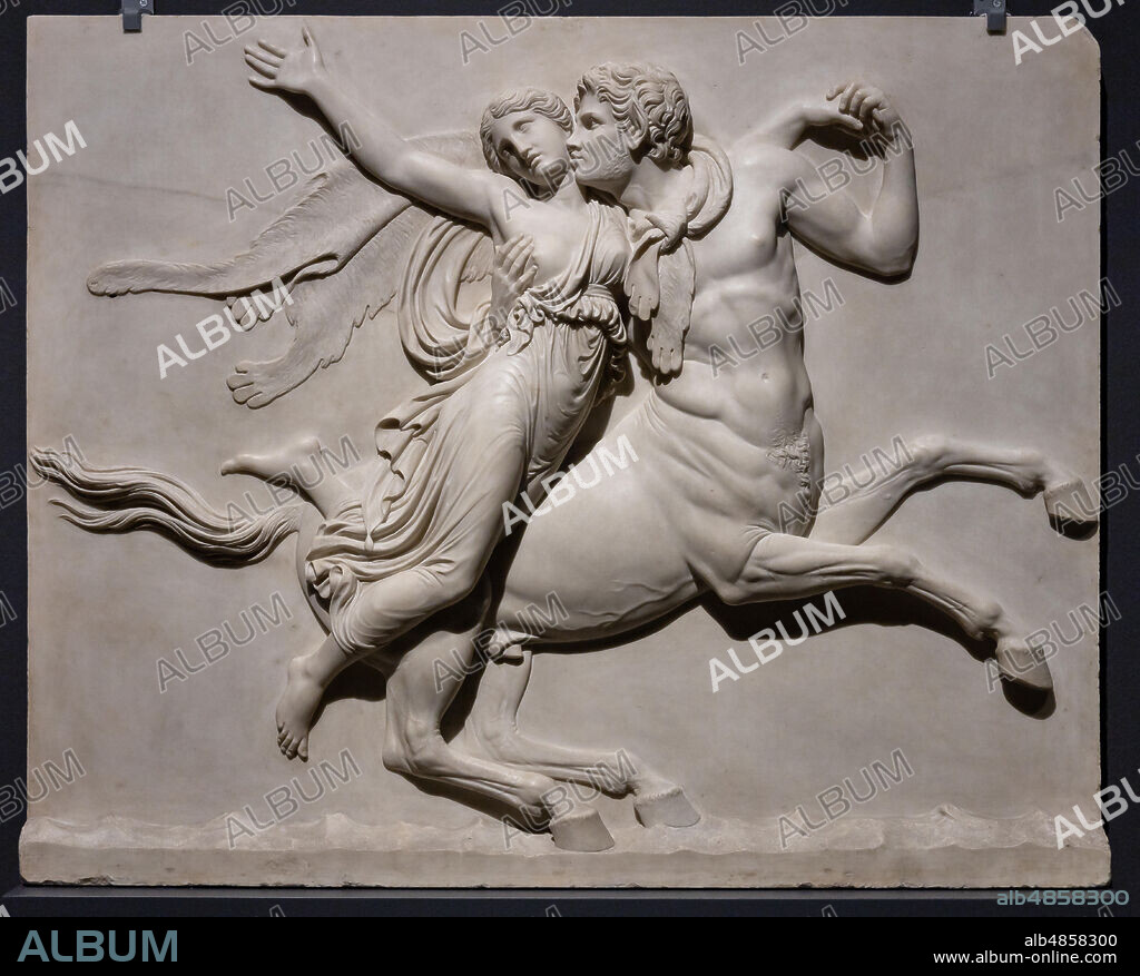"Nessus Abducting Deianira", 1821-3, by Bertel Thorvaldsen (1770 - 1844), marble.
