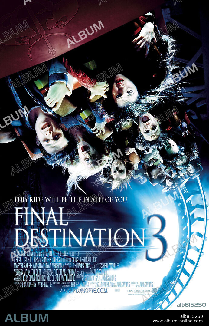 Poster de DESTINO FINAL 3, 2006 (FINAL DESTINATION 3), dirigida por JAMES WONG. Copyright New Line Cinema/Hard Eight Pictures/Matinee Pictures/Practic.
