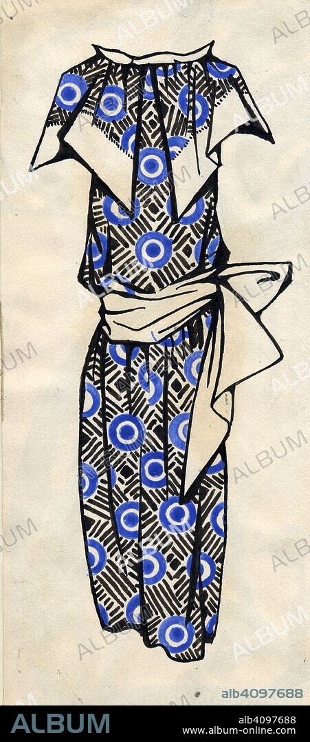LYUBOV SERGEYEVNA POPOVA. Design for a dress.